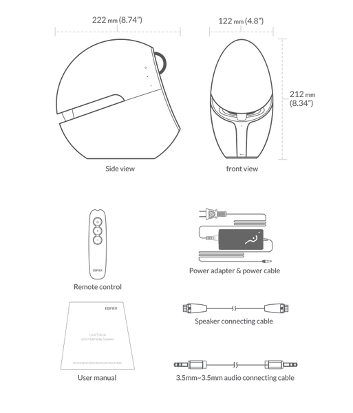 Modern Bluetooth Speaker - Luna Eclipse HD