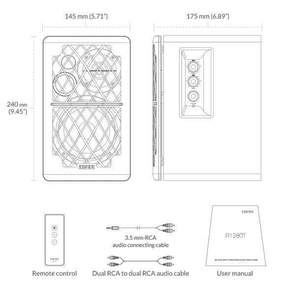Modern Bookshelf Speaker - R1280T