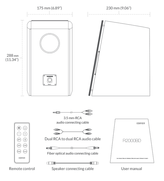 Modern Bookshelf Bluetooth Speaker - R2000DB