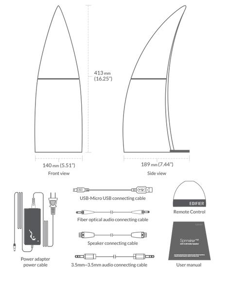 Modern Bluetooth Speaker - Spinnaker (Award-winning Design)